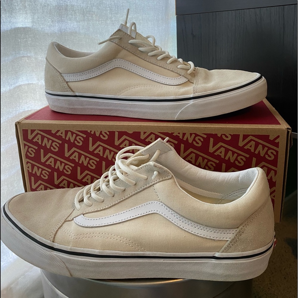 creme oldskool vans
